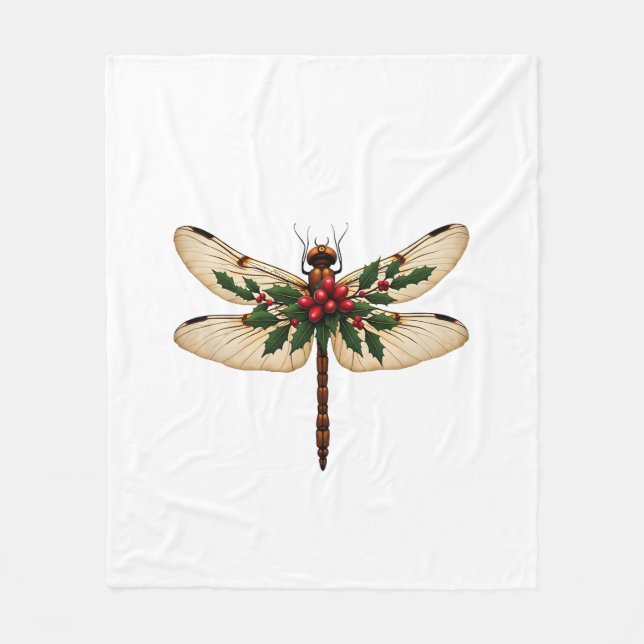 Holly Winged Dragonfly Fleecedecke (Vorderseite)