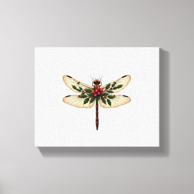 Holly Winged Dragonfly Leinwanddruck (Vorderseite)