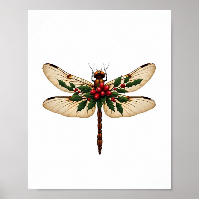 Holly Winged Dragonfly Poster (Vorne)