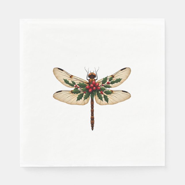 Holly Winged Dragonfly Serviette (Vorderseite)