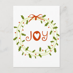 Holly Wreath Postkarte