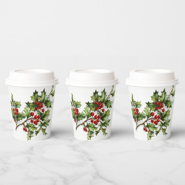 HollyBerries 001 Pappbecher (Multi)