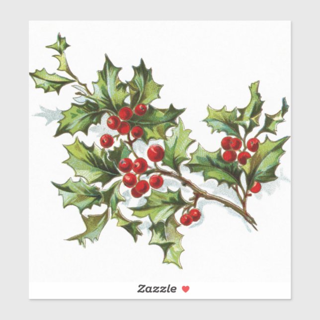 HollyBerries 002 Aufkleber (Blatt)