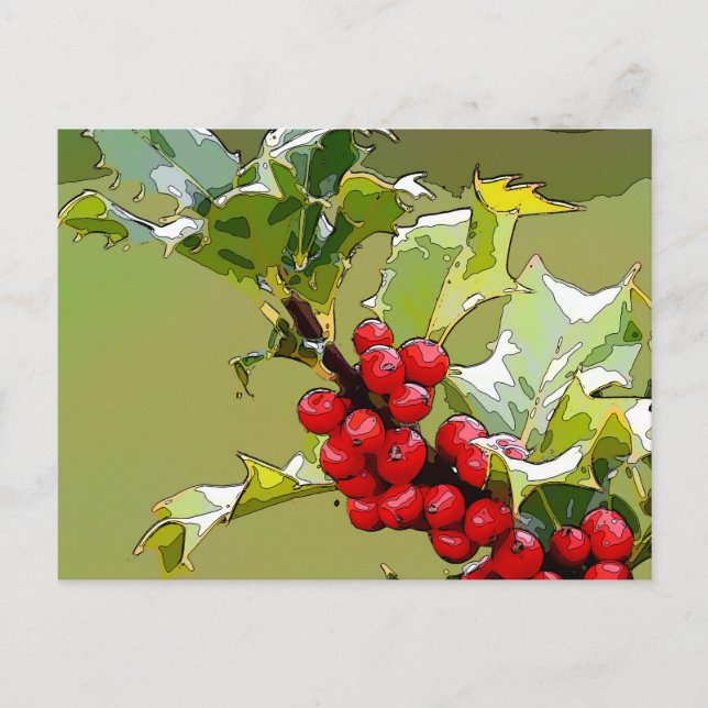 HollyBerries 005 Postkarte (Vorderseite)