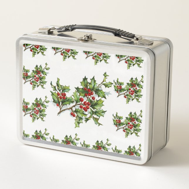 HollyBerries 014 Metall Brotdose (Vorderseite)