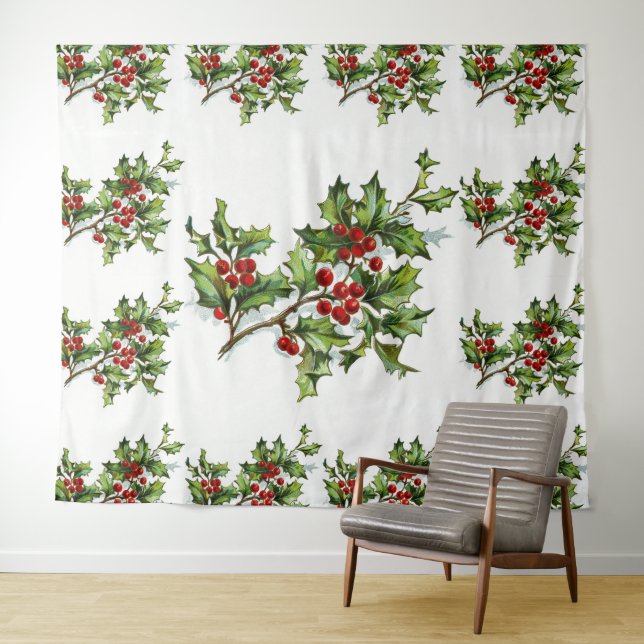 HollyBerries 014 Wandteppich (Beispiel (Horizontal))