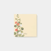 Hollyhock Blume Art Post It Personal Note Pad