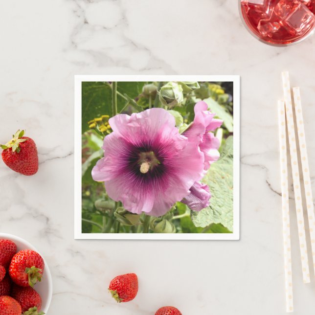 HOLLYHOCK BLUME SERVIETTE (Beispiel)