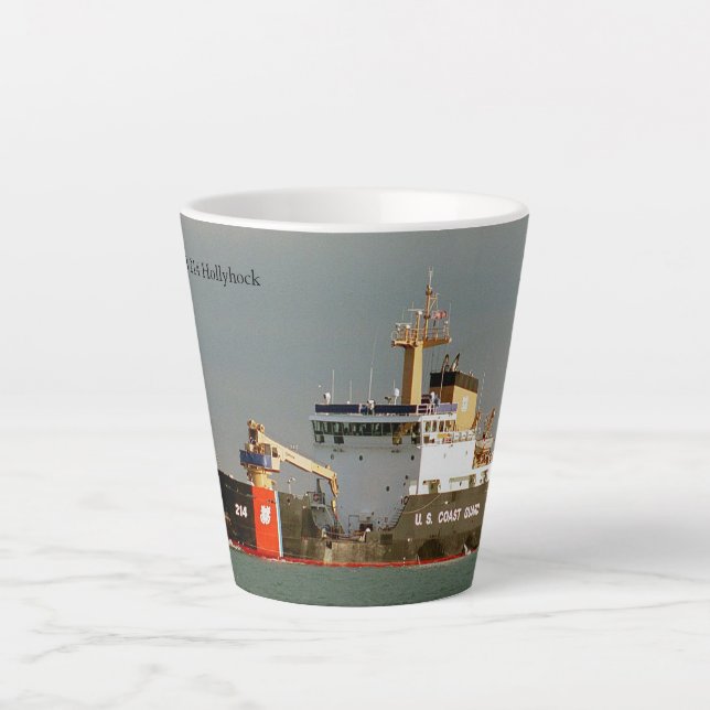 Hollyhock Latte Tasse (Vorderseite)