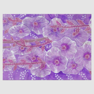 Hollyhock Mallow Malva Purpe Violet Blume Floral Seidenpapier