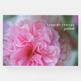 Hollyhock Pink Floral Foto Vermietung Gästebuch