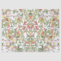 Hollyhock-u. Geißblatt-Blumen-Kunst-Seidenpapier