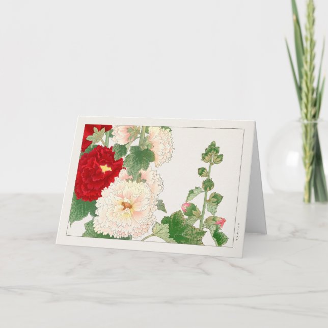 Hollyhock von Tanigami Konan Karte (Vorderseite)