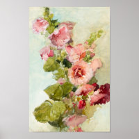 Hollyhocks von Franz Bischoff