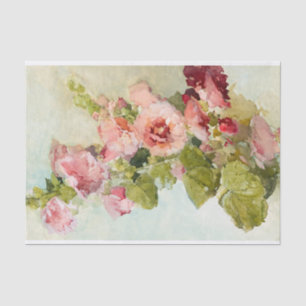 Hollyhocks von Franz Bischoff Seidenpapier
