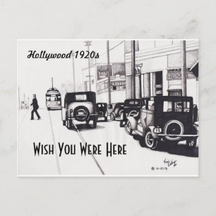 "Hollywood 1920s" wünscht, Sie wären hier Postkart Postkarte