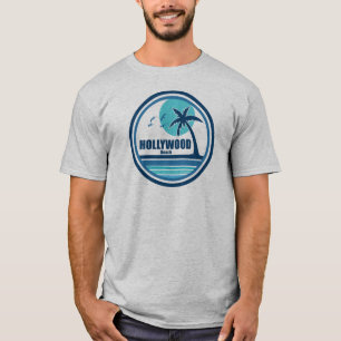 Hollywood Beach Florida Palm Tree Birds T-Shirt