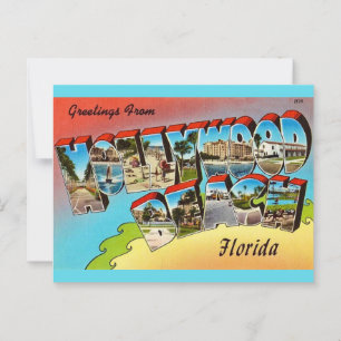 Hollywood Beach Florida Postcard Postkarte