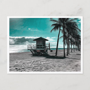 HOLLYWOOD BEACH FLORIDA POSTKARTE
