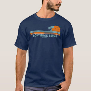 Hollywood Beach Florida Sun Palm Trees T-Shirt