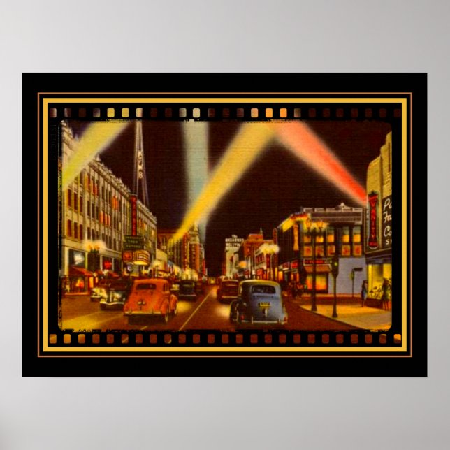 Hollywood Blvd aus den 1940er Jahren Poster (Vorne)