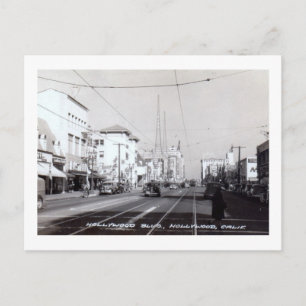 Hollywood Blvd, Hollywood, Kalifornien Vintag Postkarte