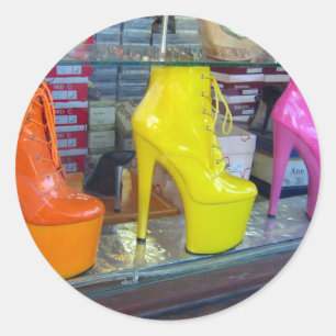 Hollywood Blvd Shoes Runder Aufkleber