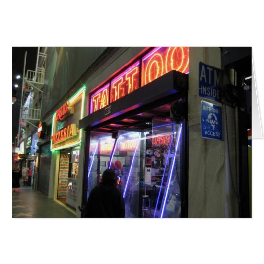 Hollywood-Boulevard. Tätowierung Karte
