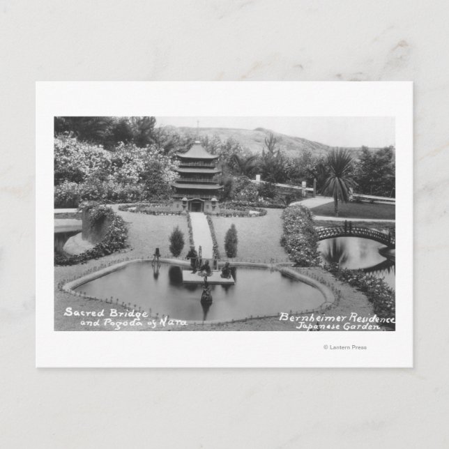 Hollywood, CA Bernheimer Zuhause im japanischen Ga Postkarte (Vorderseite)