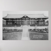 Hollywood, CA, Japanisches Herrenhaus im Garten