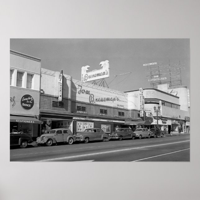 Hollywood, CA Town View Tom Breneman's Poster (Vorne)