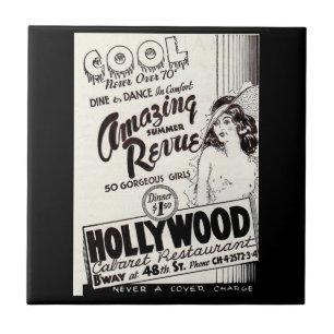 Hollywood Cabaret Restaurant und Bar der 30er Jahr Fliese
