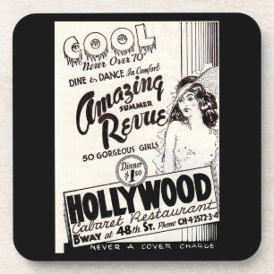 Hollywood Cabaret Restaurant und Bar der 30er Jahr Untersetzer