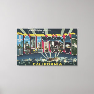 Hollywood, CaliforniaLarge Buchstabe-Szenen 2 Leinwanddruck