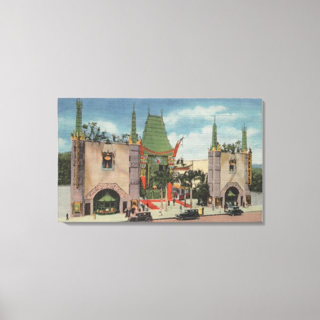 Hollywood, CAView von Graumans Chinesischem Theate Leinwanddruck (Vorderseite)