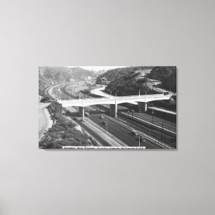 Hollywood, Durchlauf-Autobahn-Ansicht CAs Cahuenga Leinwanddruck