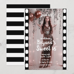 Hollywood Film Kino Fotografie Sweet 16 Einladung