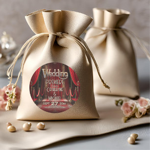 Hollywood-Film-Roter-Teppich-Premiere-Hochzeit Runder Aufkleber