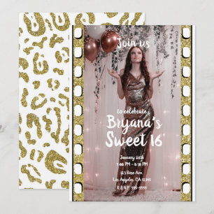Hollywood Film Weiße Gepardin Sweet 16 Foto Einladung