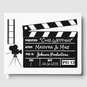Hollywood-Filmklappe Hochzeitsthema Gästebuch