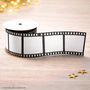 Hollywood-Filmstreifen-Partyband, Schwarz und Weiß Satinband