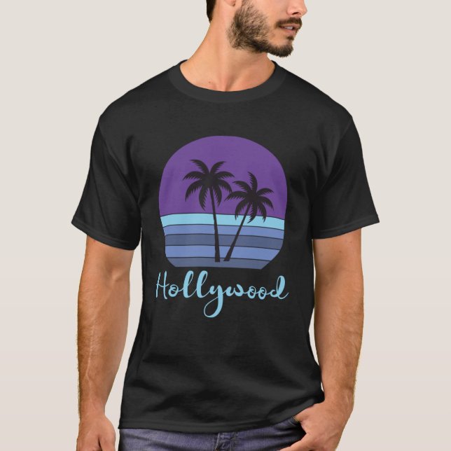 Hollywood Florida Beach Palm Tree Group T-Shirt (Vorderseite)