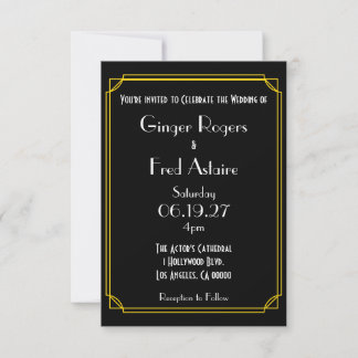Hollywood / Gatsby / Classic 20's Art Deco Budget Einladung