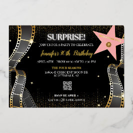 Hollywood Glam Birthday Party Einladung