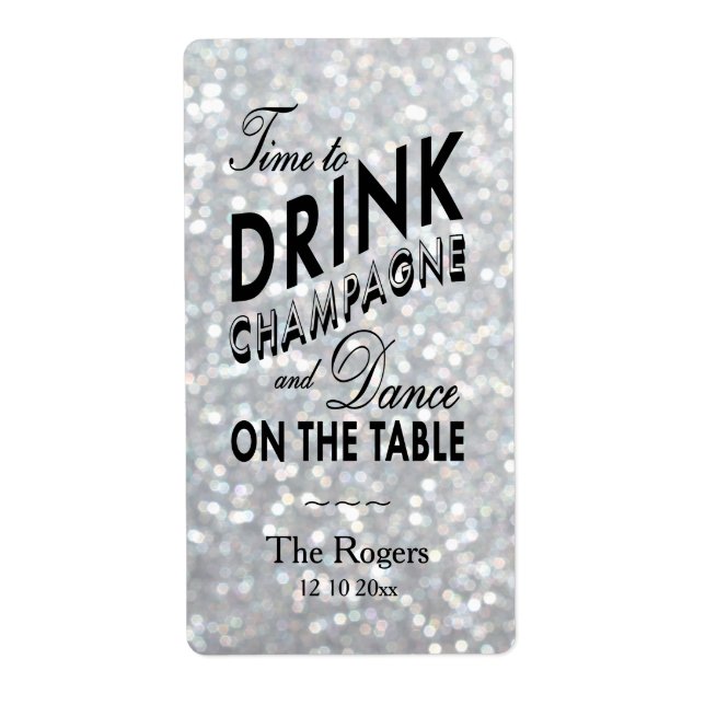 Hollywood Glam Wine Label (Vorne)