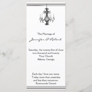 Hollywood Glamor Chandelier programme de mariage