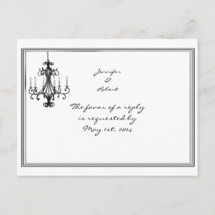 Hollywood Glamour Chandelier UAWG Postcard Einladungspostkarte