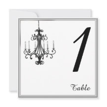 Hollywood Glamour Chandelier Wedding Tischnummer