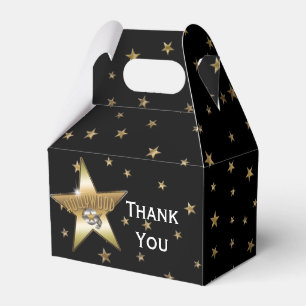 HOLLYWOOD GOLD STAR Geburtstagsparty Geschenkboxen Geschenkschachtel