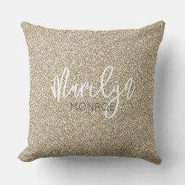 Hollywood Golden Glitzer NAME Elegante Chic Kissen
